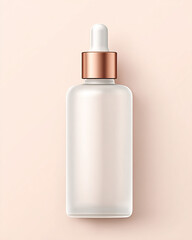 A luxury bottle with a care product in lilac-pink color.