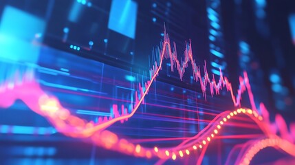 A conceptual image of a stock market rollercoaster representing market volatility