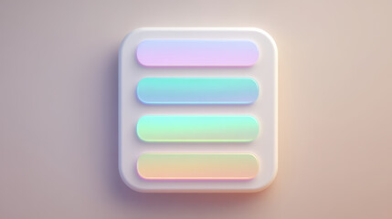 Obraz premium Smart Voice Shopping, Smart voice interface with colorful pastel bars for shopping app design in modern minimal style