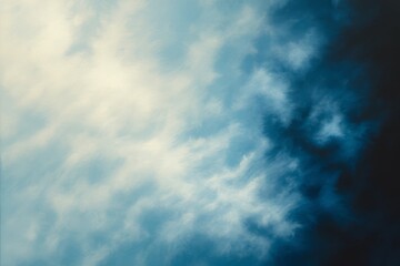 Obraz premium Wispy clouds against deep blue white light