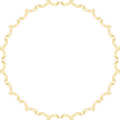 golden round frame