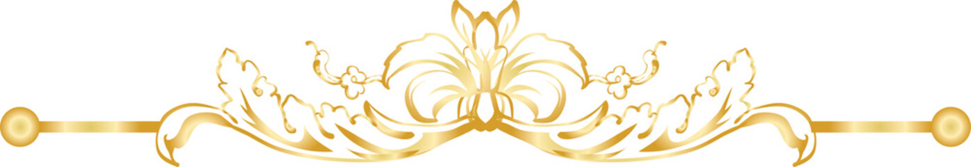 golden floral element