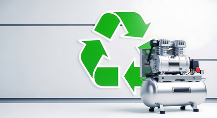 Eco-Friendly Air Compressor Recycle Symbol