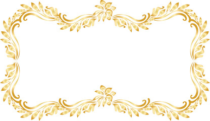frame with golden ornament