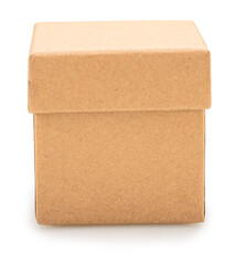 Small cardboard gift box isolated on white background. File contains clipping path.