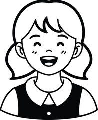 Obraz premium cute student avatar in flat design style