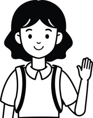 Obraz premium flat vector student avatar for school projects