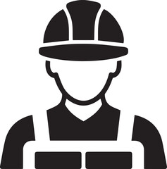 Construction worker builder helmet safety gear icon vector illustration