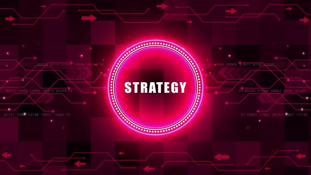 Digital Marketing content planning advertising strategy concept. Business, Technology, Internet and network concept. technology background with Cyberspace HUD elements animation.