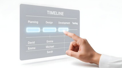 Floating Timeline Interface with Gestural Project Management in Corporate Environment