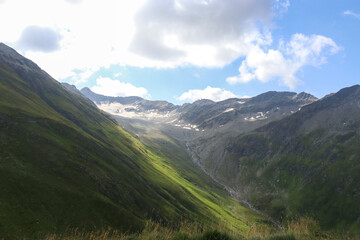 mountain landscape with clouds