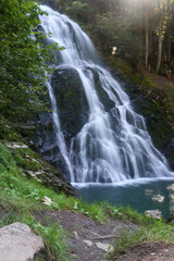 waterfall in the mountains
