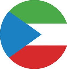 abstract kuwait flag icon in circular shape with modern flat design