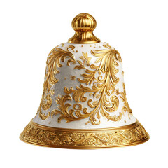 Golden bell isolated on transparent background