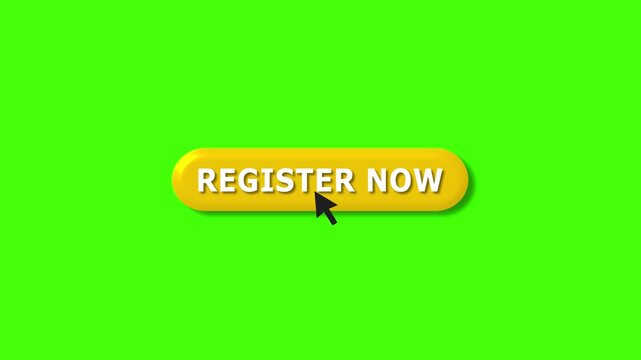 Click on register now button, Yellow Rectangle Shape On Green Screen Background