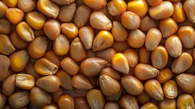 Close-up of raw golden corn kernels
