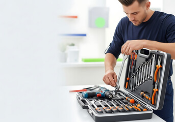 Handyman Tools Kit Repair Service Man