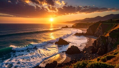 Stunning coastal sunset