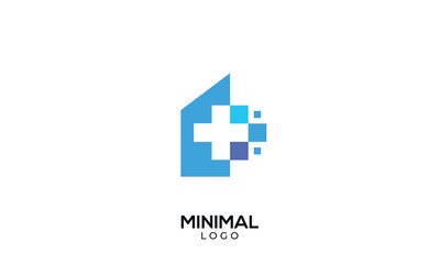 Health logo design, home care logo concept , health cross sign