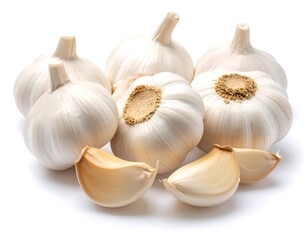 Fresh garlic bulbs and cloves (2)