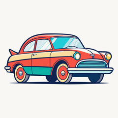 Obraz premium retro car vector
