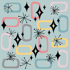 Retro 60's Teal Green Minimal Design