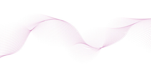 Abstract wave element for design. Digital frequency track equalizer. Stylized line art background. Vector illustration. Wave with lines created using blend tool. Curved wavy line, smooth stripe.