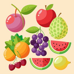 seamless background with fruits