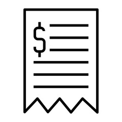 receipt vector icon