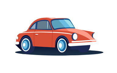 Classic car under spotlight vector design, clean shadows, vintage automobile illustration, retro vehicle artwork, sleek minimalist style, perfect for automotive and classic car enthusiasts.