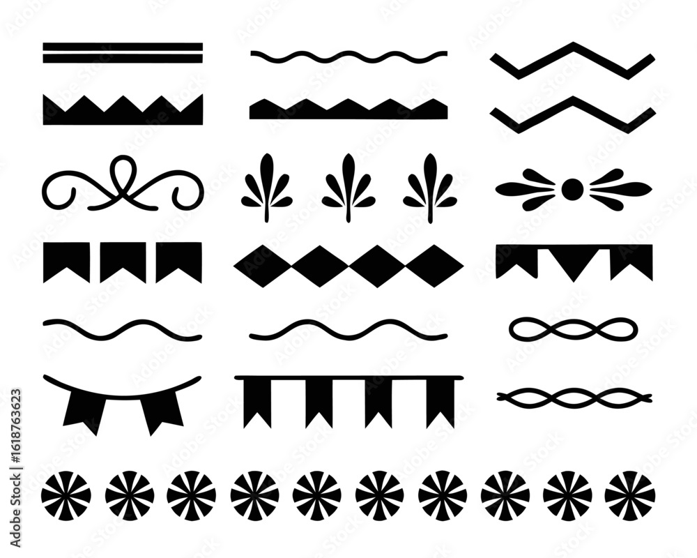 Poster abstract wavy border design element with dynamic color accents for graphic layouts and decorative fr