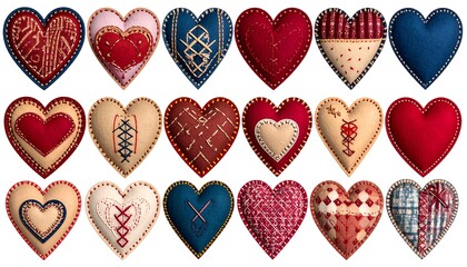 Handmade heart-shaped decorations