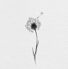 Delicate Dandelion Sketch