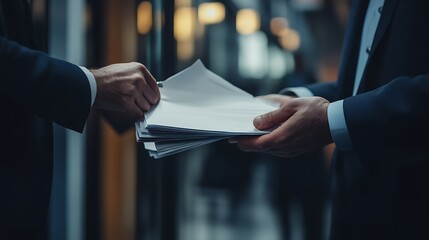 Government official secretly handing over evidence, tense moment