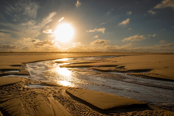 Golden beach and sea Sunrise/sunset 