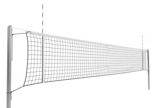 Volleyball net equipment isolated on transparent background