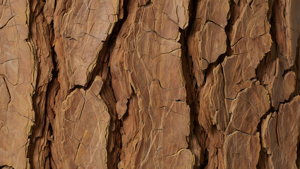 Close up of textured tree bark pattern for natural backgrounds and design elements showing detail and rustic character