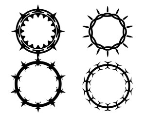 Symbolic representation of a crown of thorns evoking religious themes of sacrifice suffering and resurrection suitable for spiritual or historical designs