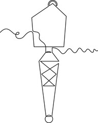 one line art Glass Cutter vector illustration. line art, one continuous line, simple, hand drawn and sketch style. for icons, symbols, signs or logos. PNG