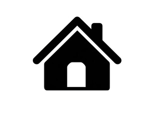 Obraz premium Minimalist House Icon with Upward Arrow Symbol