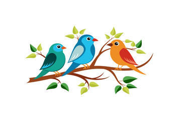 birds on a branch