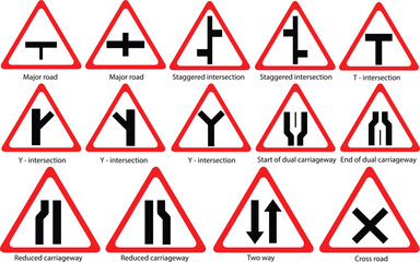 Warning Signs Editable Adobe Illustrator Vector Set