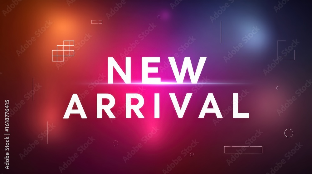 Poster modern product launch banner with bold 