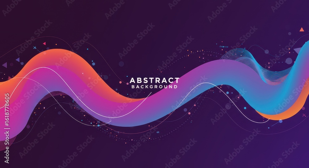 Fototapete dynamic flow gradient abstract background design showcasing smooth transitions and elegant wave