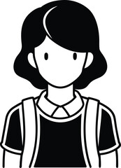 Obraz premium Classroom Student Character In Flat Vector Style