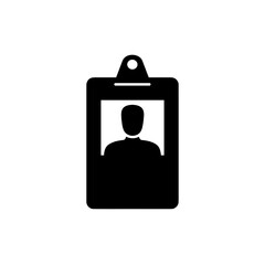 An illustration of an ID card with a silhouette of a person.