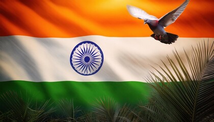 Independence Day in India on August 15 - Indian Flag Background Celebration