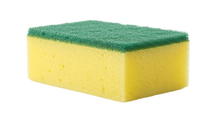 Kitchen Cleaning Sponge with Scrub Layer on Transparent Background