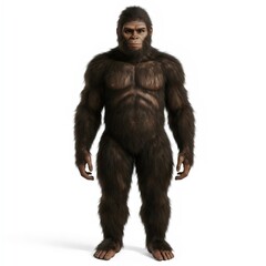 mythical legendary bigfoot creature isolated high detail render for editorial and design projects