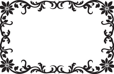 Floral Laser Cut Frame Vector Set
